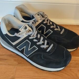 New Balance Men's 574  Navy and Gray Sneakers